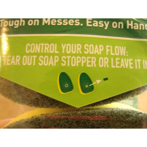 NEW Scotch-Brite 3M Heavy-Duty 3 Dishwand Refills 3 Pack Sponge Soap Control NIP - Picture 5 of 10